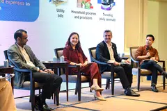 68 per cent of respondents in Singapore expect to see a recession in the next six to 12 months, compared to 71 per cent in the region.

(From left) Mr Prashant Choudhary, Managing Director and Partner of Boston Consulting Group; Ms Jacquelyn Tan, Head, Group Personal Financial Services, UOB; Mr Tareq Muhmood, Group Country Manager of Visa; Mr He Ruiming, co-founder of The Woke Salaryman