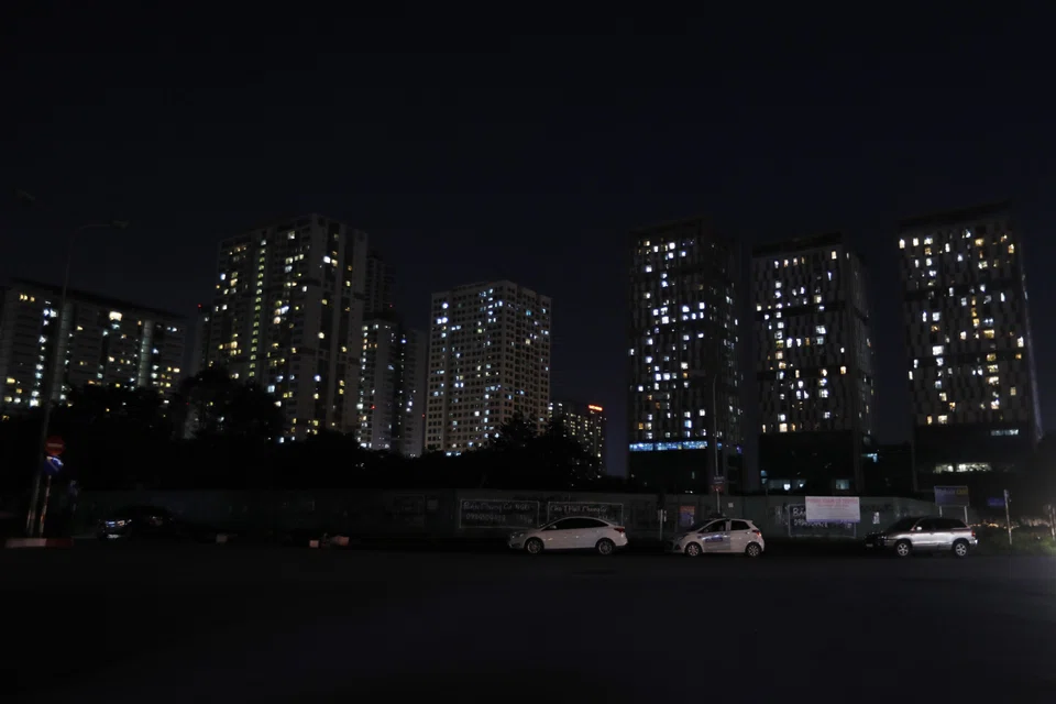 Vietnam's capital city Hanoi dimmed street lights, decorative lights, and lights from advertisement billboards to save electricity amid power shortage which Vietnam Electricity (EVN) power company said was due to rising consumption during heatwave.  
