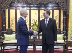 “China is willing to provide more opportunities for foreign-funded enterprises including Apple to develop in the country,” Chinese Vice-Premier Ding Xuexiang told Apple CEO Tim Cook.
