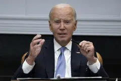 Joe Biden (above) and Xi Jinping’s last meeting was on the sidelines of the G20 summit in Indonesia in November 2022.
