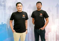 Qoala's co-founders Tommy Martin (left) and Harshet Lunani. The company plans to use the fresh funding to further the use of generative artificial intelligence. 