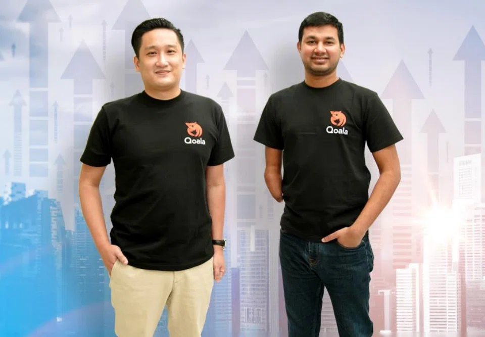 Qoala's co-founders Tommy Martin (left) and Harshet Lunani. The company plans to use the fresh funding to further the use of generative artificial intelligence. 
