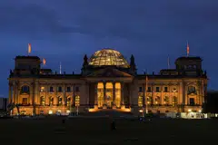 Berlin has turned down the nightly illumination of the president's residence, Bellevue Palace, and the Reichstag building (above), the seat of the country's Parliament. 