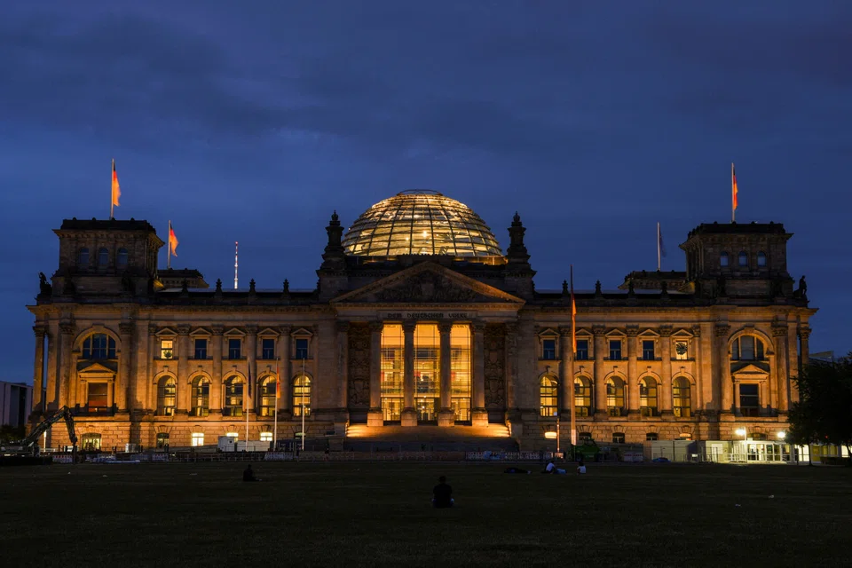 Berlin has turned down the nightly illumination of the president's residence, Bellevue Palace, and the Reichstag building (above), the seat of the country's Parliament. 