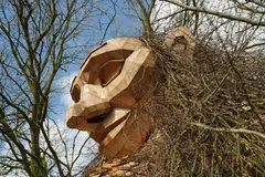 Thomas Dambo, best-known for his towering wooden “troll” sculptures, is sending fans on a complex quest to find his recently-completed hundredth troll, one of his fairytale-inspired creations named "Moon Mother".