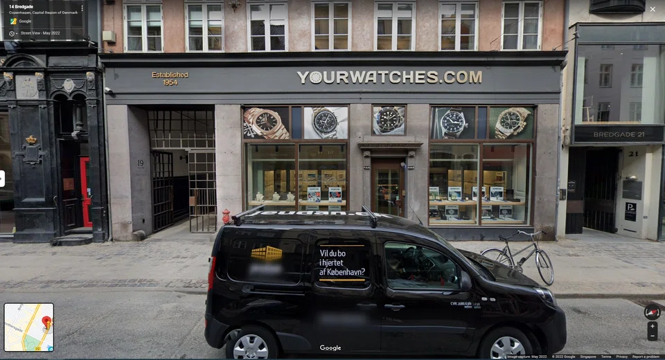 Google Street View of a store operated by HB 2021, a watch retailer acquired by Incredible Holdings and Watches.com