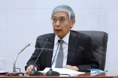 Bank of Japan governor Haruhiko Kuroda's comment that interest rates would remain low for “two to three years” sent the yen sharply lower, later prompting the government to intervene in the currency market to prop up the yen. 