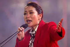 Pheu Thai, linked to former premier Thaksin Shinawatra and led by his daughter Paetongtarn (above), was backed by 47 per cent of the participants in the Apr 3-7 survey by the National Institute of Development Administration, known as Nida.