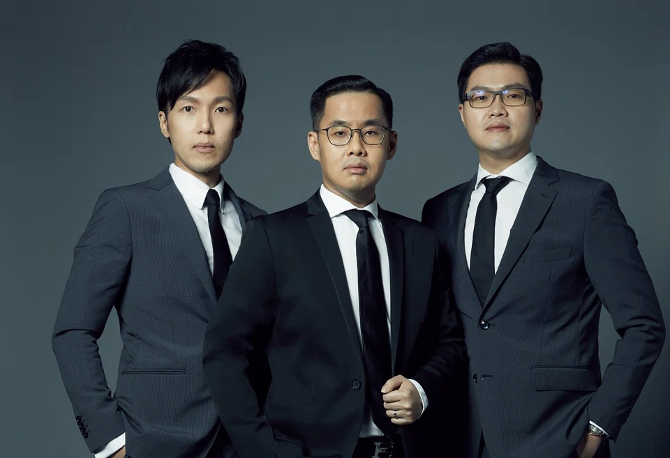 Macrokiosk is fully owned by Trigoh, an investment holding company, which was founded by three brothers - CS Goh (from left), Kenny Goh and Henry Goh.