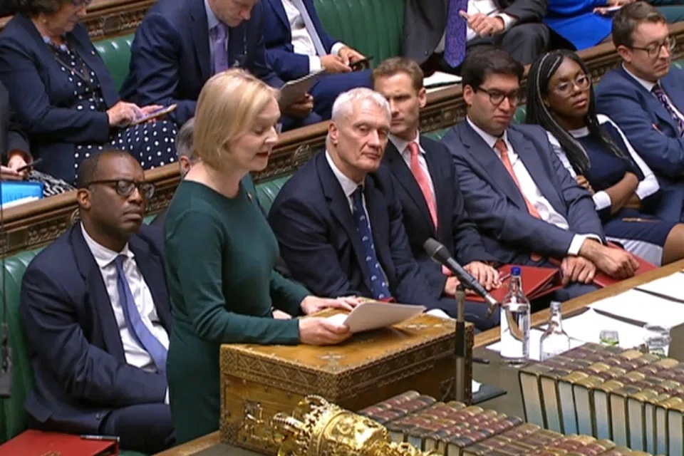 Asked if she remained committed to an earlier pledge to maintain spending levels,Truss replied: “Absolutely, absolutely."