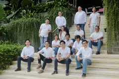 Komunal, led by Hendry Lieviant, chief executive officer (front, second from right), offers neo-rural bank services in Indonesia, with a particular target on Indonesia’s tier 2 and tier 3 cities.