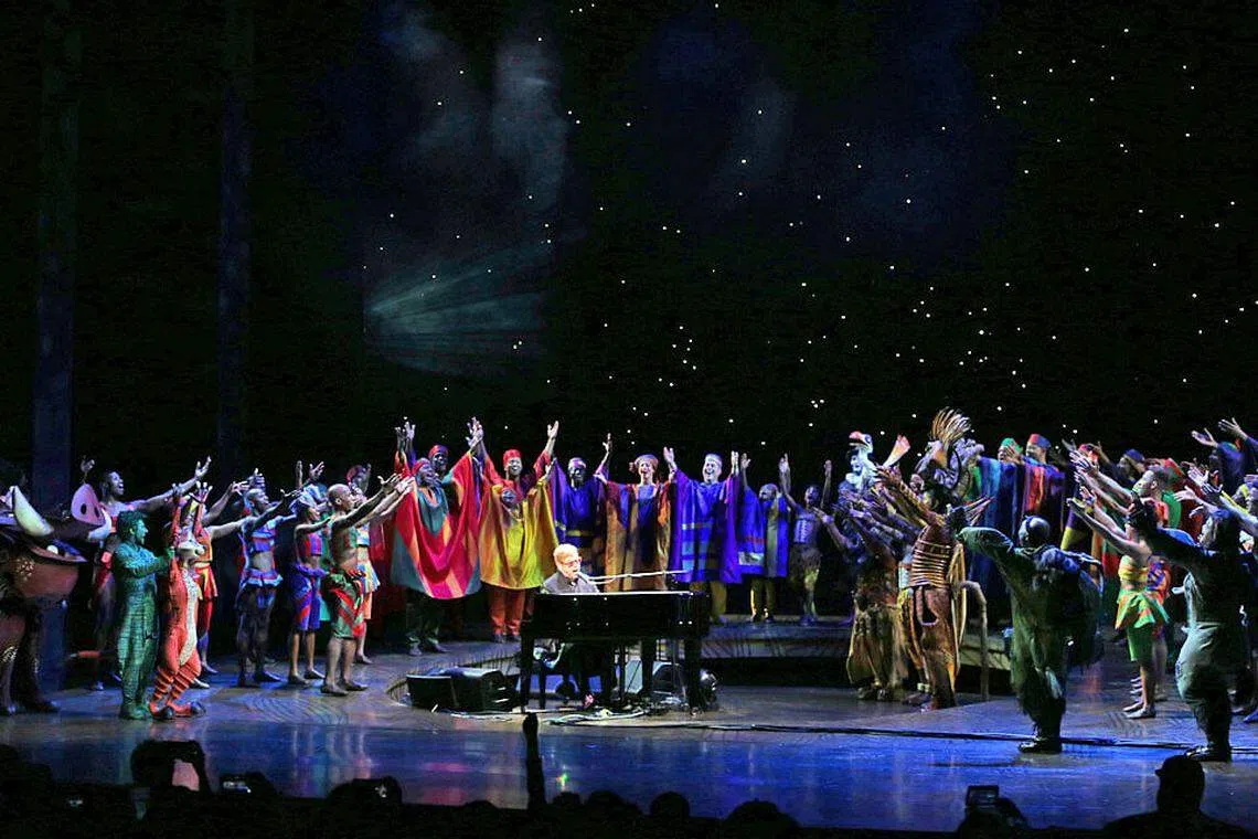 The Lion King roars into 20th year as Elton John hits the high note