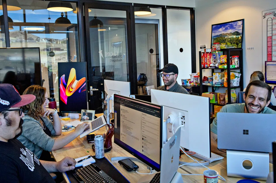 The offices of the tech-recruiting company Facet in Lehi, Utah, May 24, 2022. The company had an unlimited-paid-time-off policy but changed it because employees were taking few days off. 