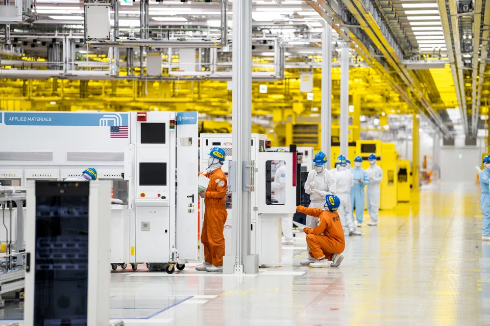 South Korea's output shrank for a fifth month and by the most since June 2020, with some companies also affected by a typhoon that hit industrial areas of South Korea, according to the S&P Global purchasing managers’ index.