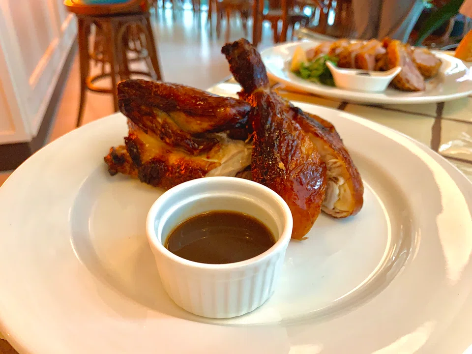 Classic roast chicken is the main star of the menu.