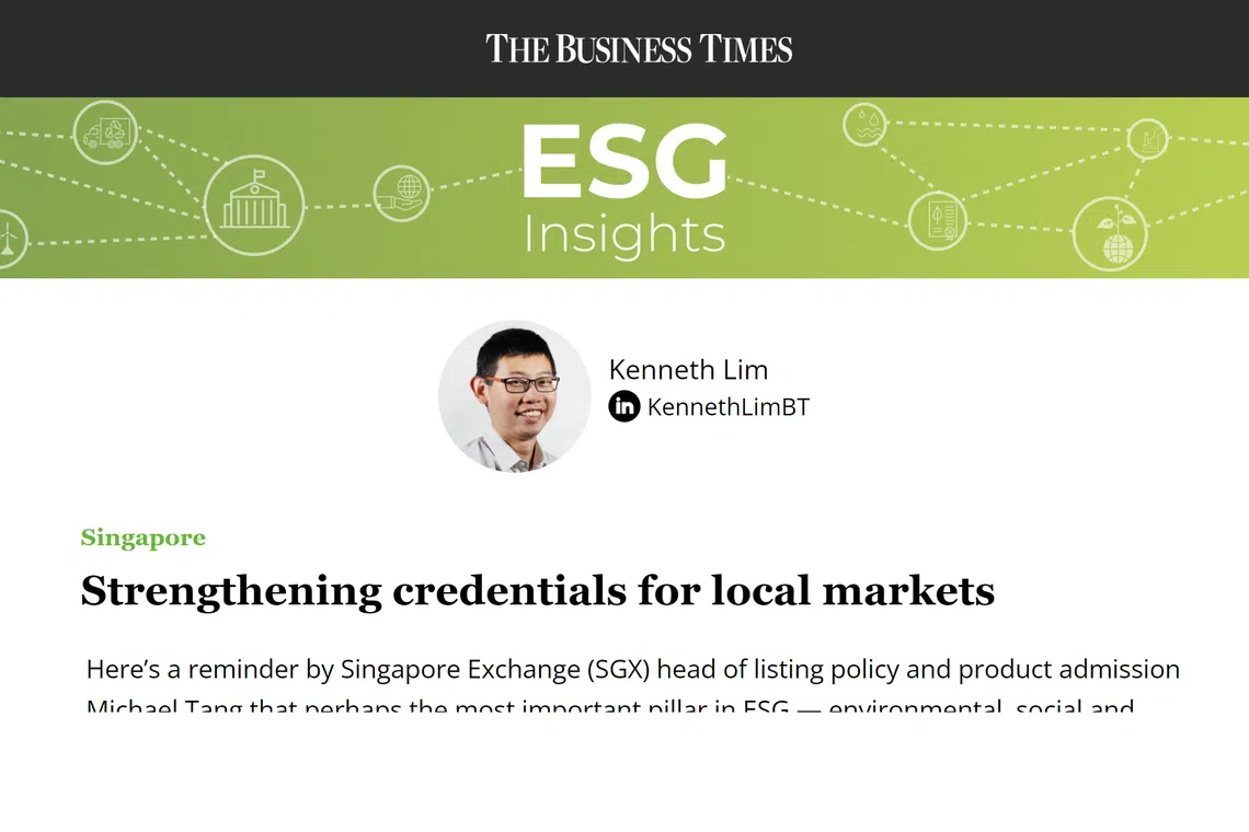 Senior correspondent Kenneth Lim will headline the new weekly ESG Insights newsletter, which will be free for a limited period. 