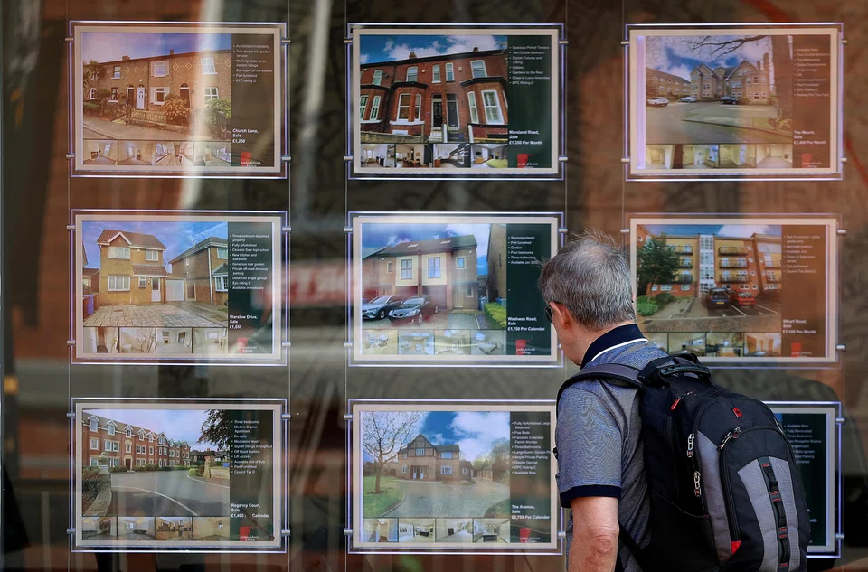 Property website Rightmove said on Monday that asking prices for homes rose 0.1 per cent in February compared a year earlier, the first annual increase since August 2023.
