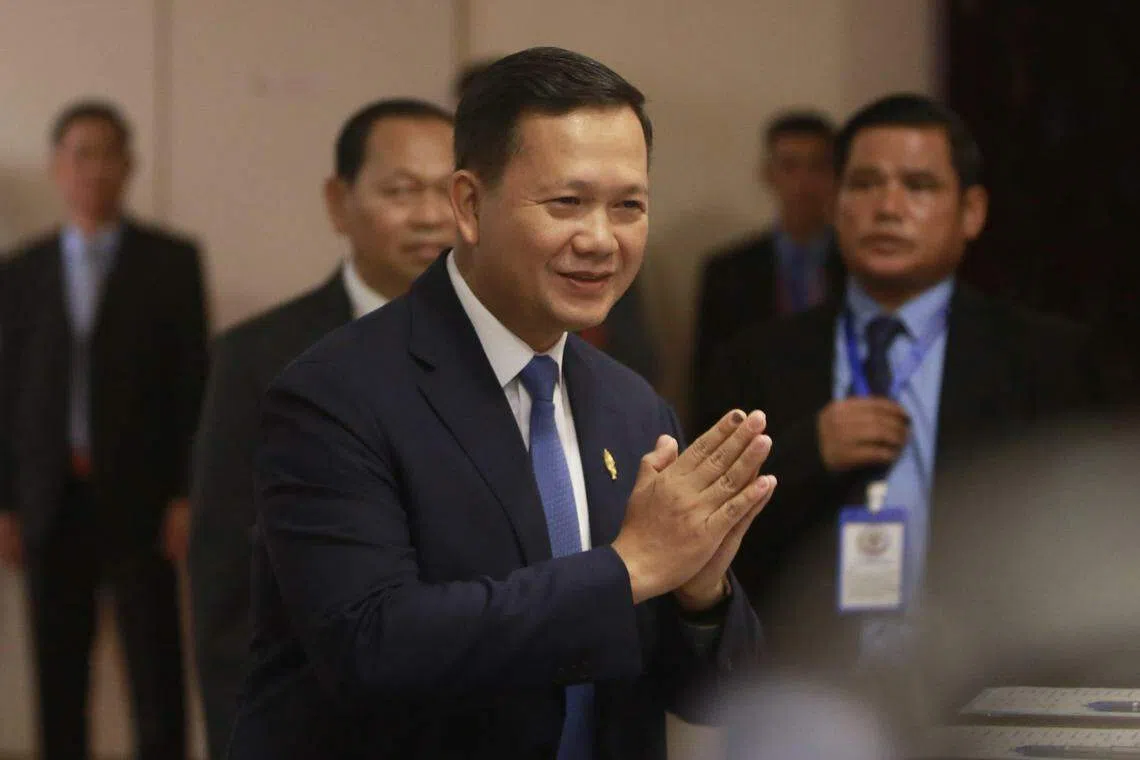 Speaking at an Asean business forum in Jakarta, Hun Manet says the vision of a high-income country involves developing human capital, the digital economy and inclusivity and sustainability.