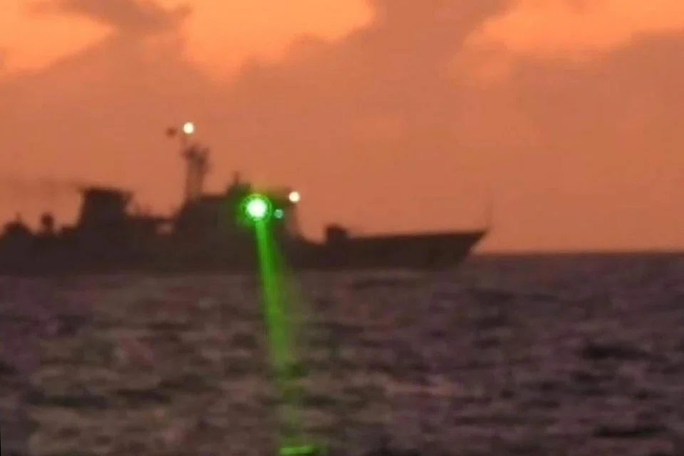 The Philippine coastguard said on Monday, a Chinese coastguard ship had directed a “military-grade laser” at one of its ships supporting a resupply mission to troops.