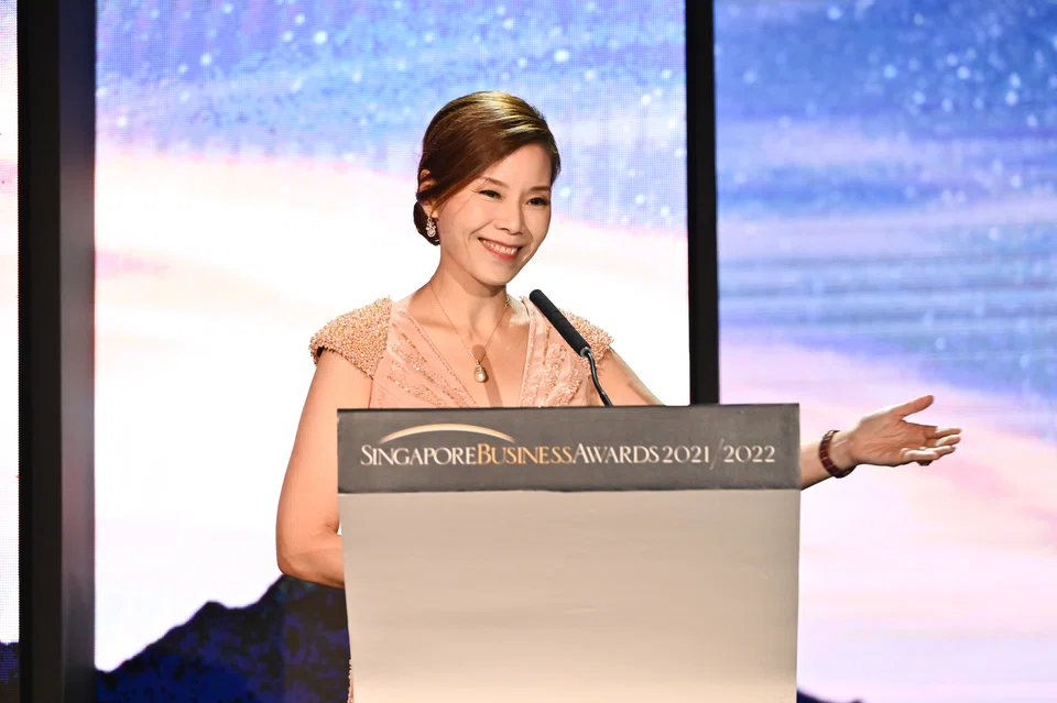 Emcee for the evening, Patricia Quek, business sector head, Singapore and Malaysia, UBS Global Wealth Management. 
