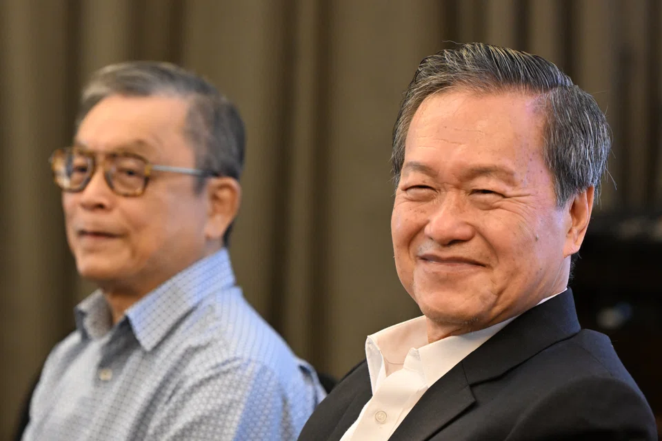 Tan Kin Lian (right) says that if elected, he will "play an active role" in dealing with the president's "two key duties" of safeguarding the reserves and protecting the integrity of the public service.