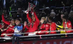 Under disciplinarian Dutch manager Erik ten Hag, United appear to be on the rise and ended their long wait for silverware by beating Newcastle 2-0 in the League Cup final at Wembley.