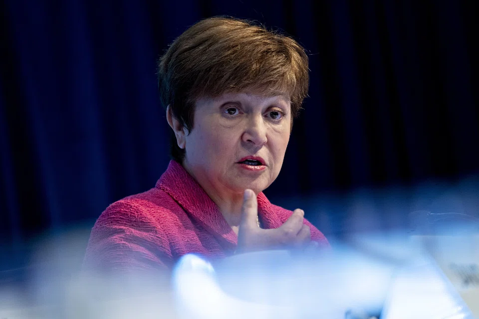 Kristalina Georgieva reiterated the outlook, saying that while global growth is bottoming out.