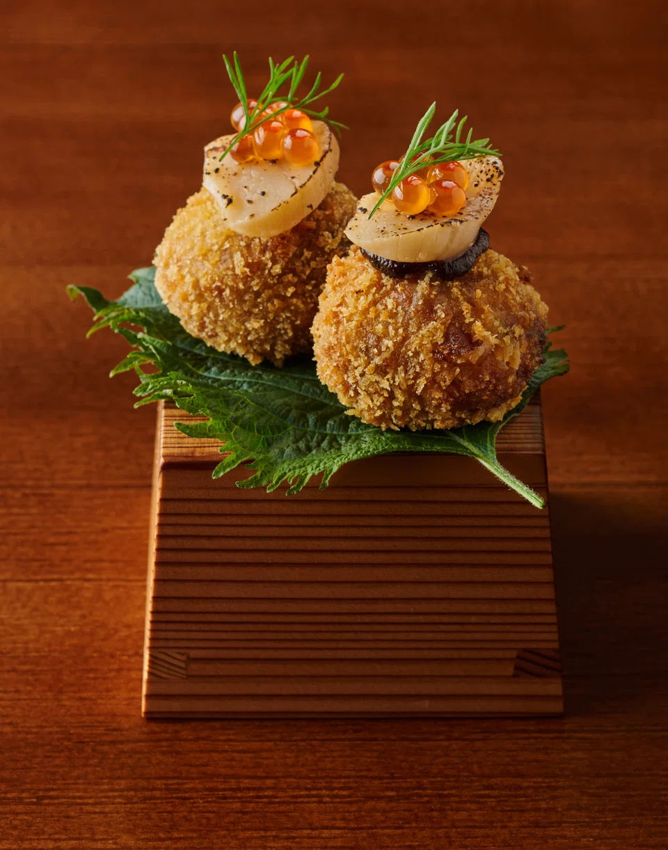 Potato-crab croquettes.