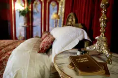 It is all about the experience. An old edition of the book ,"The Phantom of the Opera", lies by the bed in the Loge d'honneur in Paris, transformed into a bedchamber inside the Opera Garnier. The space will be rented out through Airbnb to two people for one night.  