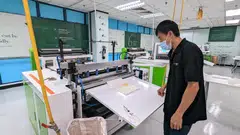 Plastic bag alternatives made out of the roots of the cassava plant are being produced at the Green Lab, Singapore's first eco-friendly manufacturing facility. 