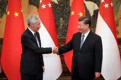 PM Lee and Xi met during the third and final leg of the Singapore leader’s official visit to China. 