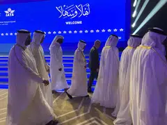 Global airline industry body International Air Transport Association (IATA) director-general Willie Walsh and Qatar Airways chief executive officer (CEO) Akbar al Baker at the opening of the 78th IATA annual meeting in Doha, Qatar, on Monday (Jun 20). 