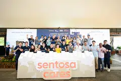 At the signing of the memorandum of understanding were Minister for Social and Family Development Masagos Zulkifli, Sentosa Development Corporation chief executive Thien Kwee Eng, SG Enable CEO Ku Geok Boon, and representatives of SDC's partners.