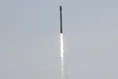 A SpaceX Falcon 9 rocket lifts off, carrying 53 Starlink internet satellites, from the Kennedy Space Center in Cape Canaveral, Florida,  May 18, 2022. SpaceX is looking to raise US$1.7 billion in fresh funding.