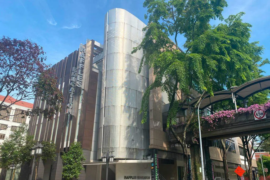 Raffles Education Square consists of a four-storey building connected to two rows of conserved buildings and two levels of basement carpark.