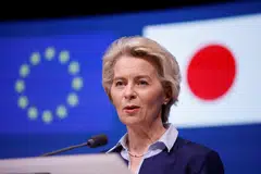 European Commission President Ursula von der Leyen says both sides have agreed to work on removing Japanese trade barriers to EU beef, fruit and vegetables, whose access to Japan is limited by food safety rules.