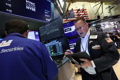 The Dow Jones Industrial Average falls 78.76 points, or 0.22 per cent, at the open to 35,551.92.