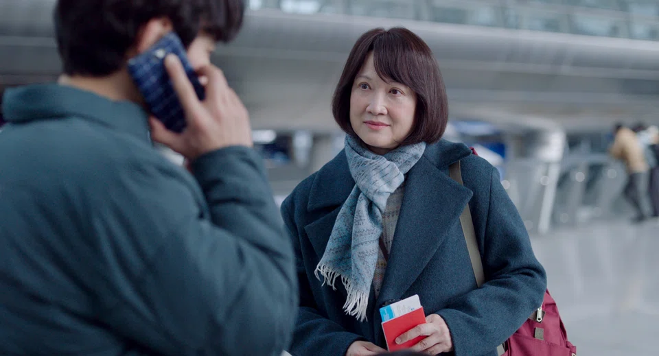 A still from Ajooma, a South Korean-Singaporean co-production which stars Singapore actress Hong Huifang. It is a story about a Singaporean widow who visits South Korea, and is Singapore’s entry for the 2023 Oscars.