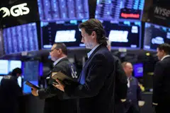 The Dow Jones Industrial Average closed 0.4 per cent higher at 38,677.36 on Tuesday.