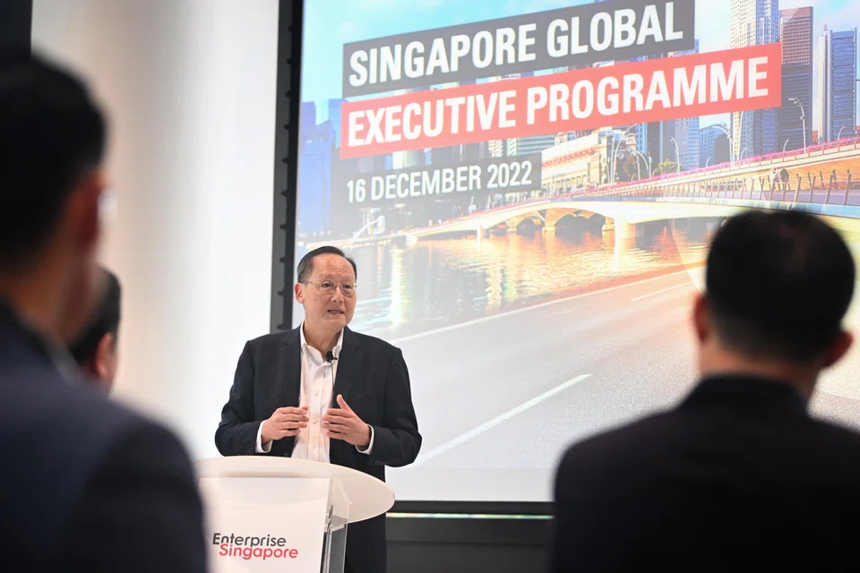 Minister for Manpower Tan See Leng at the launch of the SGEP. Local talent who join participating companies can expect to build industry expertise through job rotations across core business functions, global attachments, and mentorship by company leaders.