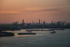 Oil refineries and tankers at the Houston Ship Channel in La Porte, Texas, Feb 14, 2023. US West Texas Intermediate (WTI) crude closed US$1.15, or 1.7 per cent, lower at US$68.27.