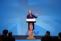 Liz Truss speaking after being announced as Britain's next Prime Minister at The Queen Elizabeth II Centre in London on Monday (Sep 5).
