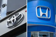 Toyota Motor (left) agreed to give the largest wage hikes in two decades according to its union and Honda Motor said it will raise wages by 5 per cent, including the biggest increase in base pay in about 30 years.