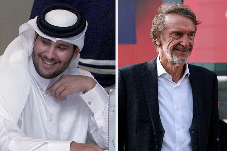 Qatari banker Sheikh Jassim Bin Hamad Al Thani (left) and British billionaire Jim Ratcliffe have rival bids on the table.