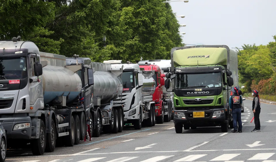 DEFIANT South Korean truckers embarked on broader and more aggressive strike action on Friday (Jun 10), threatening to severely curtail deliveries of raw materials for semiconductors and petrochemical products.