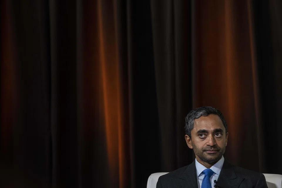 Chamath Palihapitiya, the co-founder of Social Capital, at a conference in New York on Oct 26, 2022. Palihapitiya, once a relentless cheerleader of special purpose acquisition companies, blames the Federal Reserve for the end of SPAC mania.