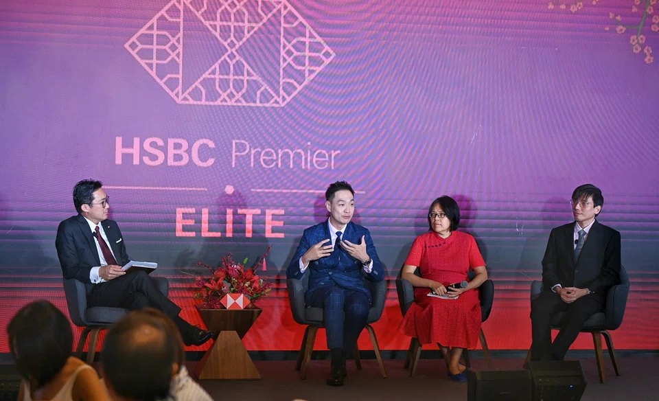 From left: Jeffrey Yap, James Cheo, Lee Su Shyan and William Goh at HSBC Premier’s Elite Market Outlook 2024 on Feb 6.