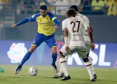 Cristiano Ronaldo (left) scored 14 goals in 16 matches for Saudi Arabia club Al-Nassr last season.