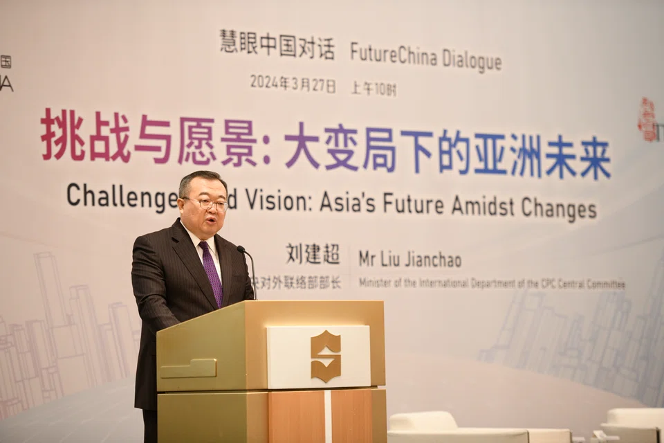 Liu Jianchao, Minister of the International Department of the Communist Party of China, stresses that the world needs civilisations to engage in conversation, not to clash, at the FutureChina Dialogue on Mar 27. 