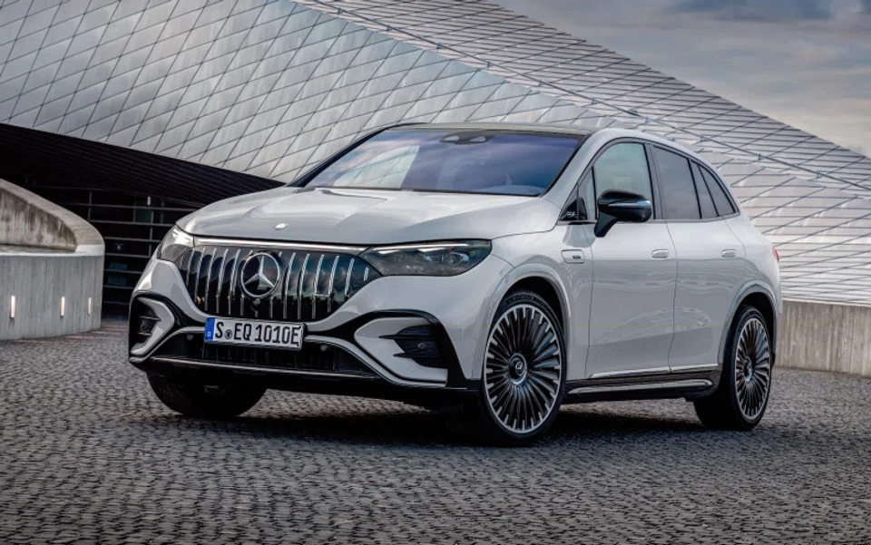 The EQE SUV will edge out the cheaper Model Y with 590 kilometres of driving range and start at around 70,000 euros (S$97,115) when sales begin late this year. I